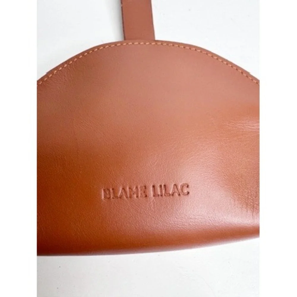 Spanish Leather Wristlet Clutch - BLAME LILAC-  Congac